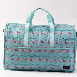 *NWT* Japanese brand Hapitas - Large Boston Duffle Bag - Flamingo print